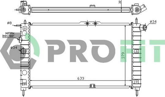 Profit PR 1105A1 - Радиатор, охлаждение двигателя autodnr.net