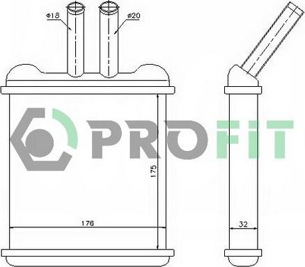 Profit PR 1106N1 - Теплообменник, отопление салона autodnr.net