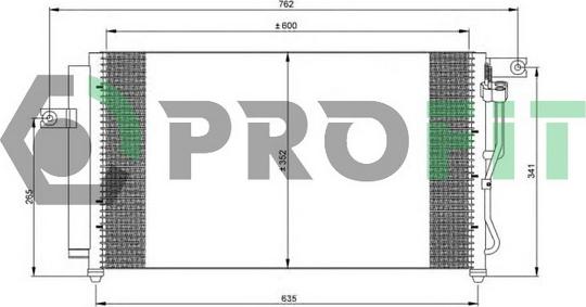 Profit PR 1301C1 - Конденсатор кондиционера avtokuzovplus.com.ua