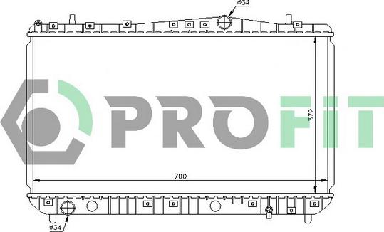 Profit PR 1704A1 - Радіатор, охолодження двигуна autocars.com.ua