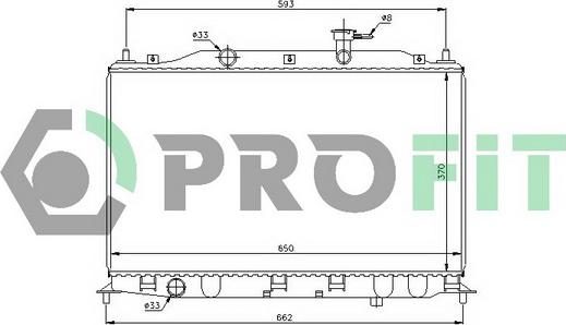 Profit PR 1804A1 - Радіатор, охолодження двигуна autocars.com.ua