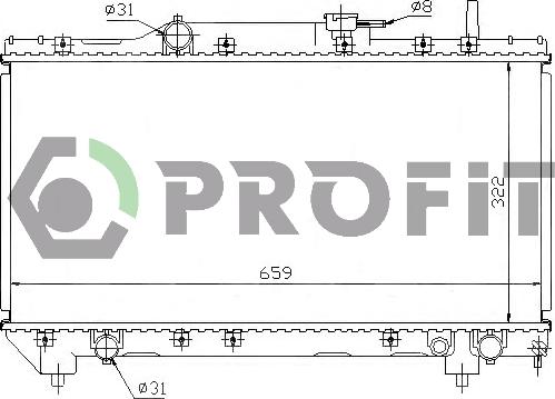 Profit PR 1837A1 - Радиатор, охлаждение двигателя avtokuzovplus.com.ua