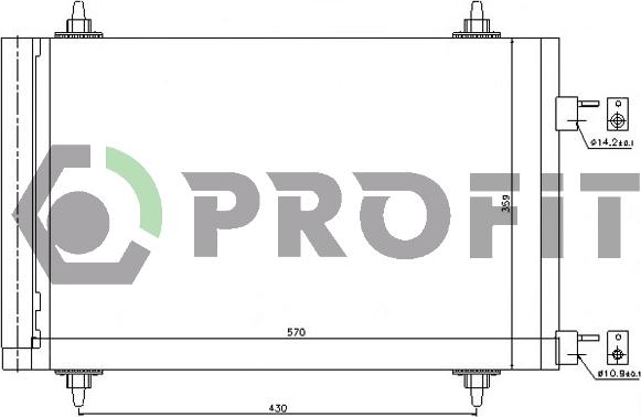 Profit PR 1912C1 - Конденсатор кондиционера avtokuzovplus.com.ua