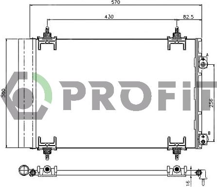 Profit PR 1913C1 - Конденсатор кондиционера avtokuzovplus.com.ua