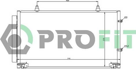 Profit PR 2024C1 - Конденсатор, кондиціонер autocars.com.ua