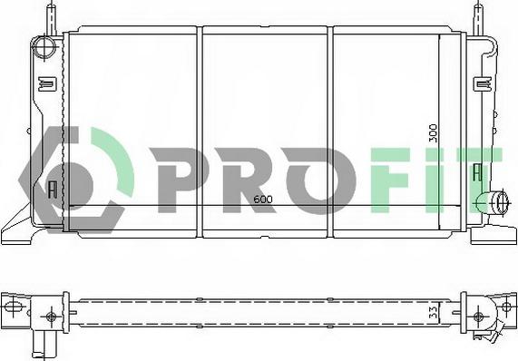 Profit PR 2545A1 - Радіатор, охолодження двигуна autocars.com.ua