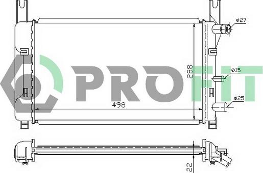 Profit PR 2562A1 - Радиатор, охлаждение двигателя avtokuzovplus.com.ua