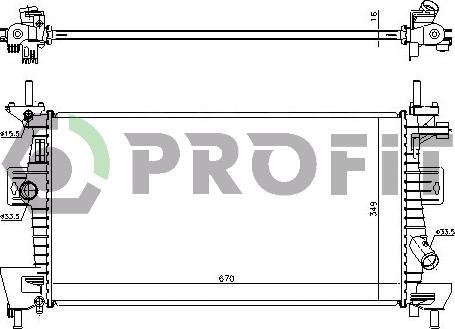 Profit PR 2563A5 - Радиатор, охлаждение двигателя avtokuzovplus.com.ua