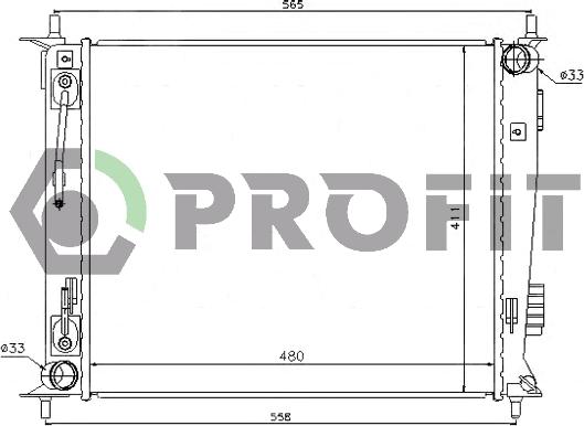 Profit PR 2908A1 - Радіатор, охолодження двигуна autocars.com.ua