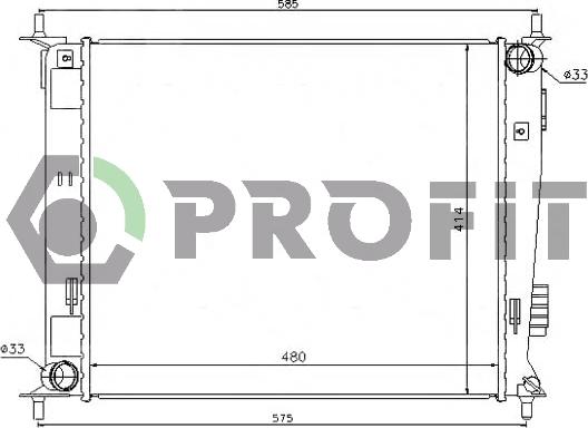Profit PR 2908A2 - Радіатор, охолодження двигуна autocars.com.ua
