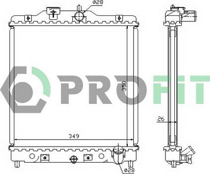 Profit PR 2911A2 - Радіатор, охолодження двигуна autocars.com.ua