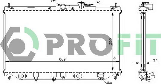 Profit PR 2922A1 - Радіатор, охолодження двигуна autocars.com.ua