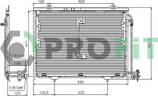 Profit PR 3508C1 - Конденсатор кондиционера avtokuzovplus.com.ua