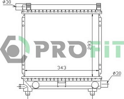 Profit PR 3524A1 - Радиатор, охлаждение двигателя avtokuzovplus.com.ua