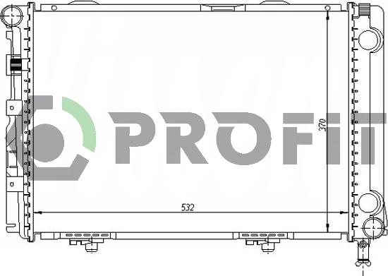 Profit PR 3524A6 - Радіатор, охолодження двигуна autocars.com.ua