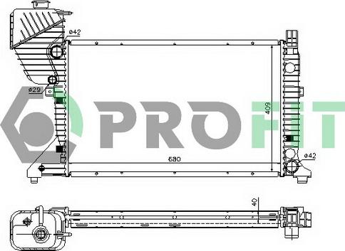 Profit PR 3546A4 - Радиатор, охлаждение двигателя avtokuzovplus.com.ua