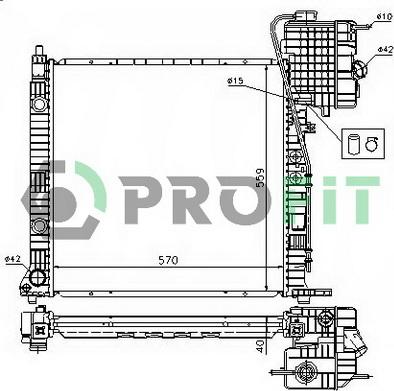 Profit PR 3560A1 - Радиатор, охлаждение двигателя avtokuzovplus.com.ua