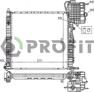 Profit PR 3560A4 - Радиатор, охлаждение двигателя avtokuzovplus.com.ua