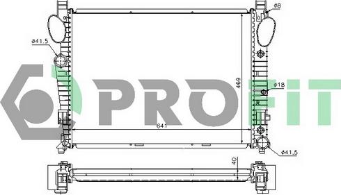 Profit PR 3565A1 - Радиатор, охлаждение двигателя avtokuzovplus.com.ua