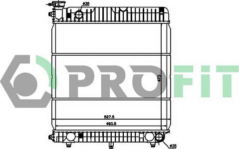 Profit PR 3568A1 - Радіатор, охолодження двигуна autocars.com.ua