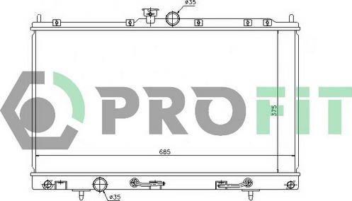 Profit PR 4010A1 - Радіатор, охолодження двигуна autocars.com.ua