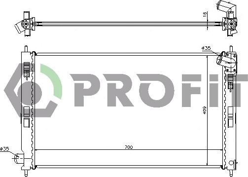 Profit PR 4010A2 - Радиатор, охлаждение двигателя avtokuzovplus.com.ua