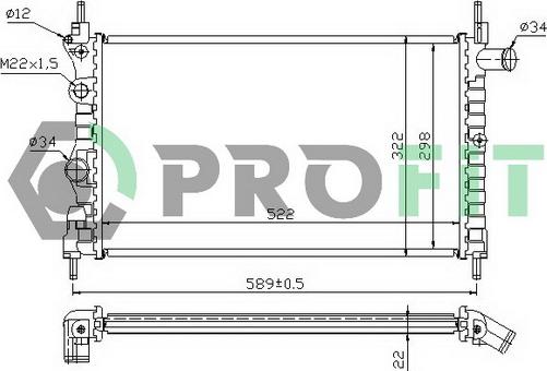 Profit PR 5049A1 - Радиатор, охлаждение двигателя autodnr.net