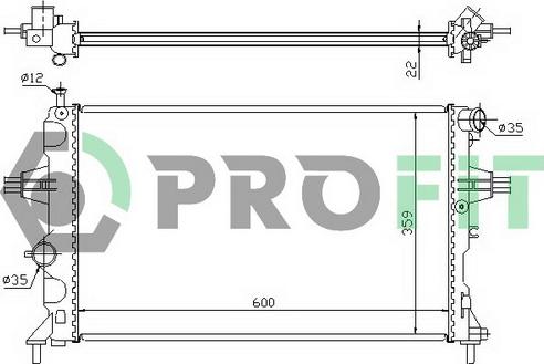 Profit PR 5051A1 - Радиатор, охлаждение двигателя autodnr.net