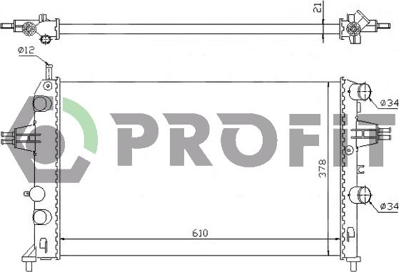 Profit PR 5054A3 - Радіатор, охолодження двигуна autocars.com.ua