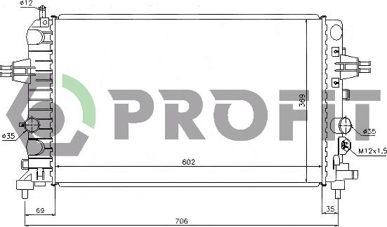 Profit PR 5055A1 - Радиатор, охлаждение двигателя avtokuzovplus.com.ua