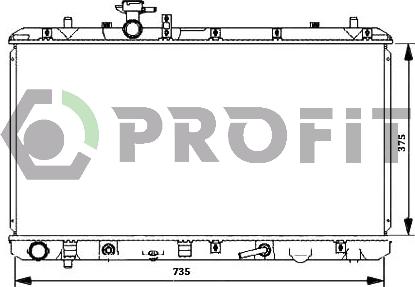 Profit PR 7052N1 - Радіатор, охолодження двигуна autocars.com.ua