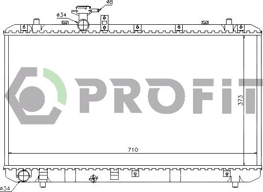 Profit PR 7052N2 - Радіатор, охолодження двигуна autocars.com.ua