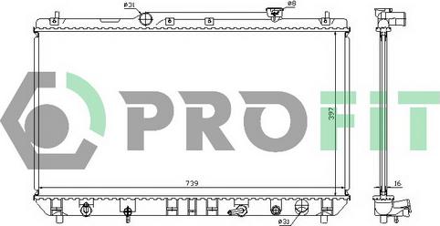 Profit PR 8130A1 - Радіатор, охолодження двигуна autocars.com.ua