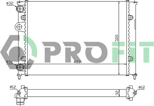 Profit PR 9522A5 - Радиатор, охлаждение двигателя avtokuzovplus.com.ua