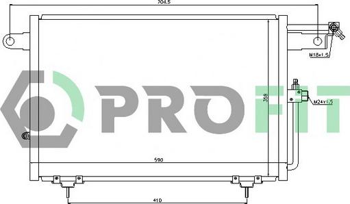 Profit PR 9530C1 - Конденсатор, кондиціонер autocars.com.ua