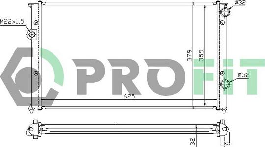 Profit PR 9537A3 - Радіатор, охолодження двигуна autocars.com.ua