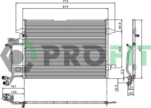 Profit PR 9540C3 - Конденсатор, кондиціонер autocars.com.ua