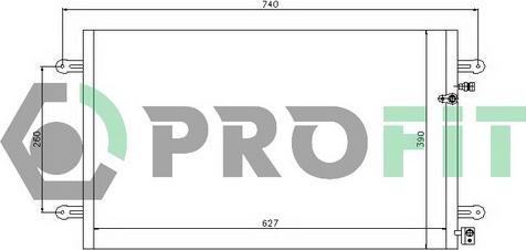 Profit PR 9549C1 - Конденсатор, кондиціонер autocars.com.ua