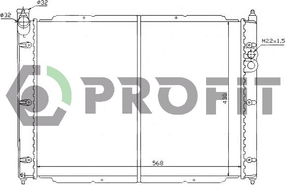 Profit PR 9567A3 - Радіатор, охолодження двигуна autocars.com.ua