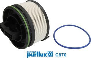 Purflux C876 - Топливный фильтр avtokuzovplus.com.ua