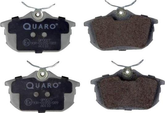 QUARO QP0027 - Тормозные колодки, дисковые, комплект autodnr.net