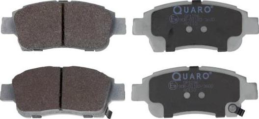 QUARO QP1296 - Тормозные колодки, дисковые, комплект avtokuzovplus.com.ua