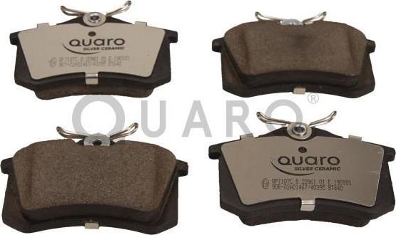 QUARO QP7107C - Тормозные колодки, дисковые, комплект avtokuzovplus.com.ua