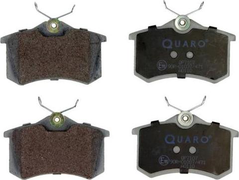 QUARO QP7107 - Тормозные колодки, дисковые, комплект avtokuzovplus.com.ua
