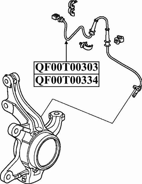 Quattro Freni QF00T00303 - Датчик ABS, частота вращения колеса avtokuzovplus.com.ua