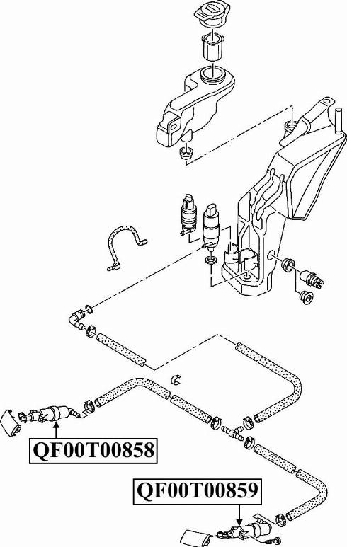 Quattro Freni QF00T00858 - Розпилювач, форсунка, система очищення фар autocars.com.ua