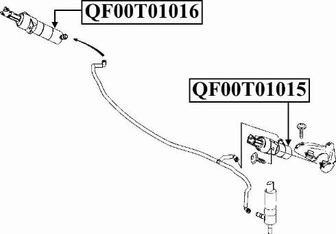 Quattro Freni QF00T01015 - Розпилювач, форсунка, система очищення фар autocars.com.ua