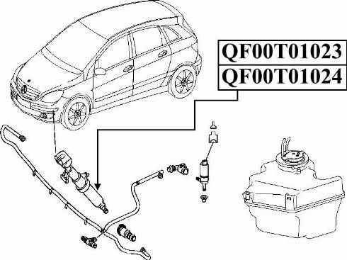 Quattro Freni QF00T01023 - Розпилювач, форсунка, система очищення фар autocars.com.ua