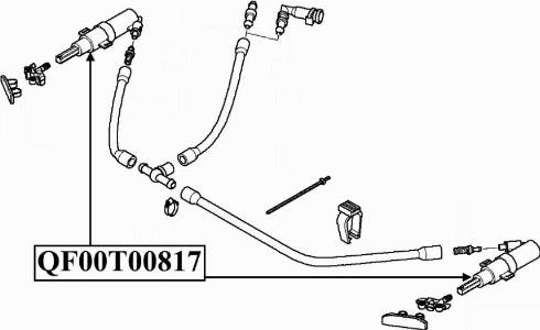 Quattro Freni QF10N00129 - Распылитель, форсунка, система очистки фар avtokuzovplus.com.ua