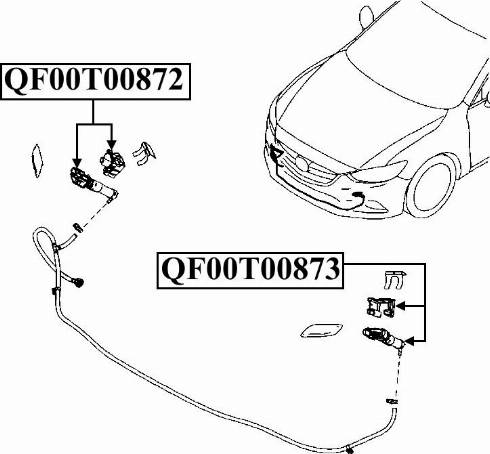 Quattro Freni QF10N00183 - Розпилювач, форсунка, система очищення фар autocars.com.ua